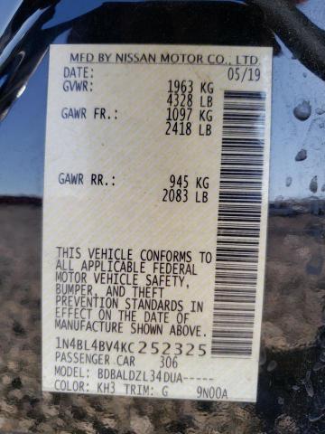 1N4BL4BV4KC252325 Nissan ALTIMA S