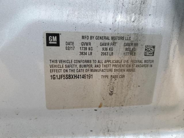 1G1JF5SBXH4146191 Chevrolet Sonic Premier