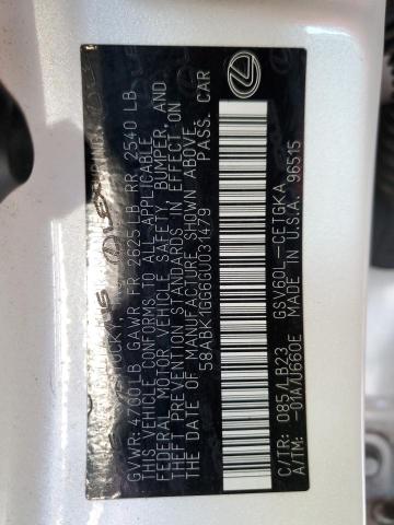 58ABK1GG6GU031479 Lexus ES 350
