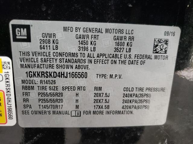 1GKKRSKD4HJ166560 GMC Acadia Limited Slt-2