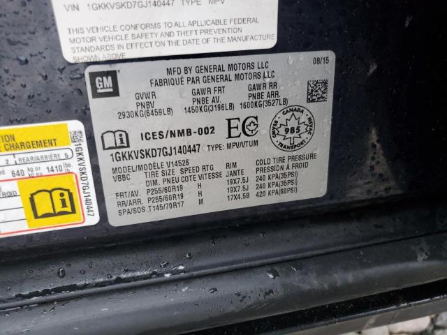 1GKKVSKD7GJ140447 GMC Acadia Slt-2