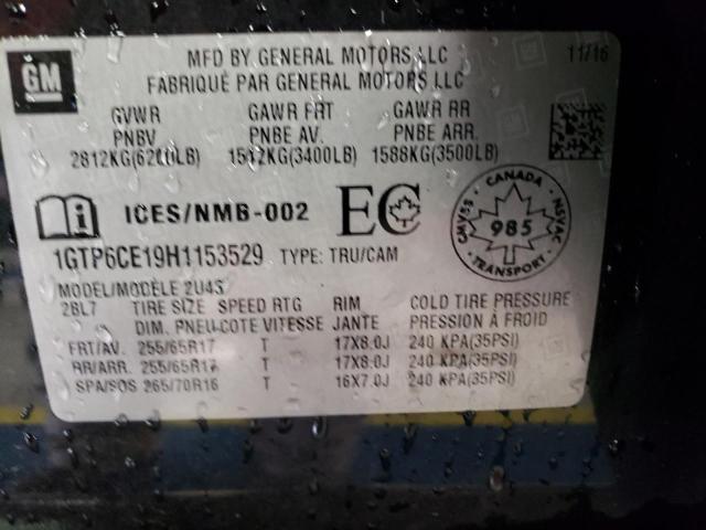 1GTP6CE19H1153529 GMC CANYON SLE