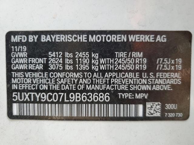 5UXTY9C07L9B63686 BMW X3 Xdrivem40i