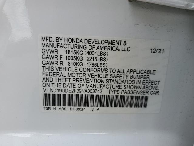 19UDE2F39NA003742 Acura ILX