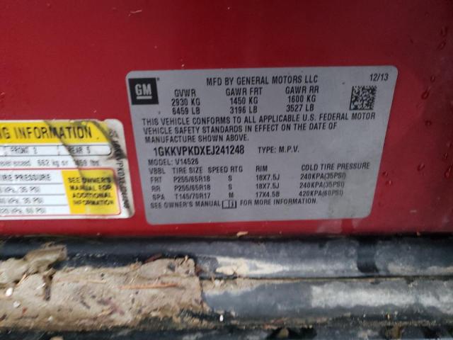 1GKKVPKDXEJ241248 GMC ACADIA SLE