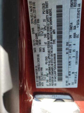 1FMCU0F72GUB30608 Ford ESCAPE S