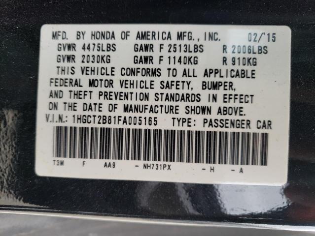 1HGCT2B81FA005165 Honda ACCORD EXL