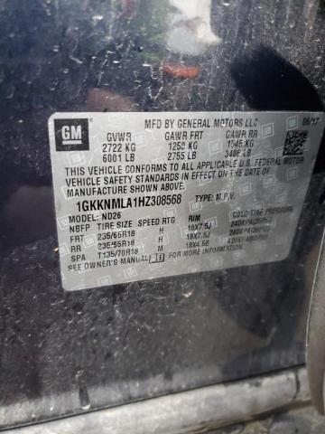 1GKKNMLA1HZ308568 GMC Acadia Slt-1