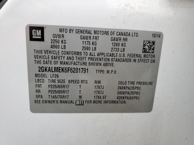 2GKALMEK6F6201791 GMC Terrain Sle