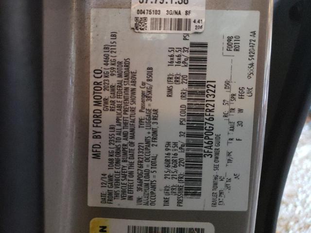 3FA6P0G76FR213221 Ford FUSION S