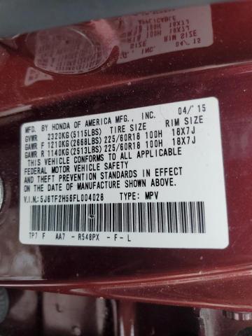 5J6TF2H56FL004028 Honda Crosstour Exl
