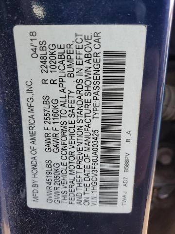 1HGCV3F60JA003425 Honda Accord Hybrid Exl