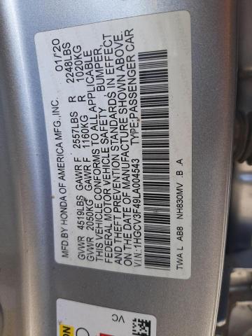 1HGCV3F49LA004543 Honda Accord Hybrid Ex