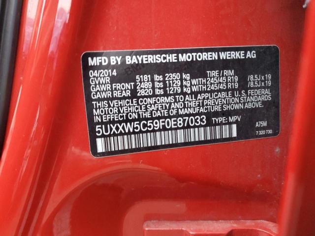 5UXXW5C59F0E87033 BMW X4 Xdrive35i