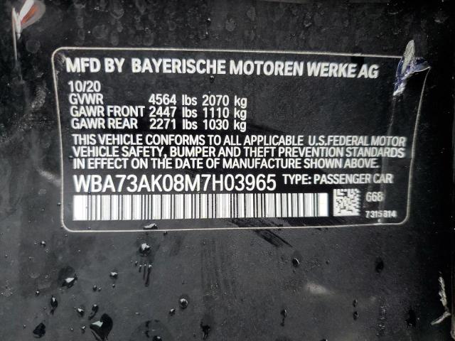 WBA73AK08M7H03965 BMW 228XI