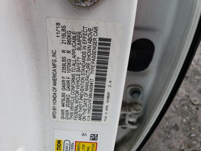 1HGCV1F34KA009417 Honda Accord Sport