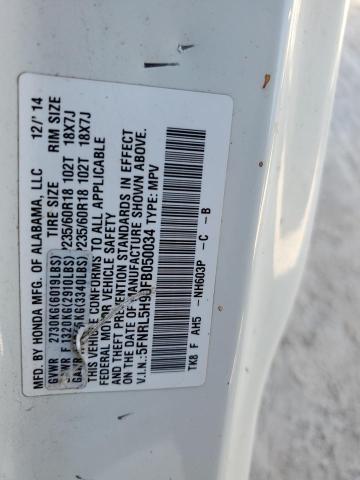 5FNRL5H90FB050034 Honda Odyssey Touring