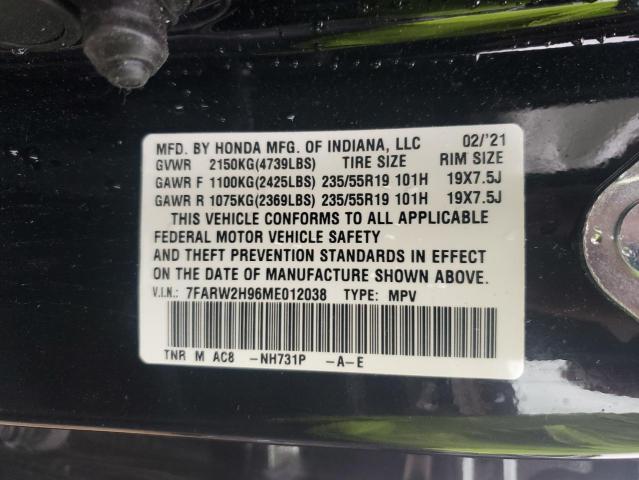 7FARW2H96ME012038 Honda Cr-v Touring