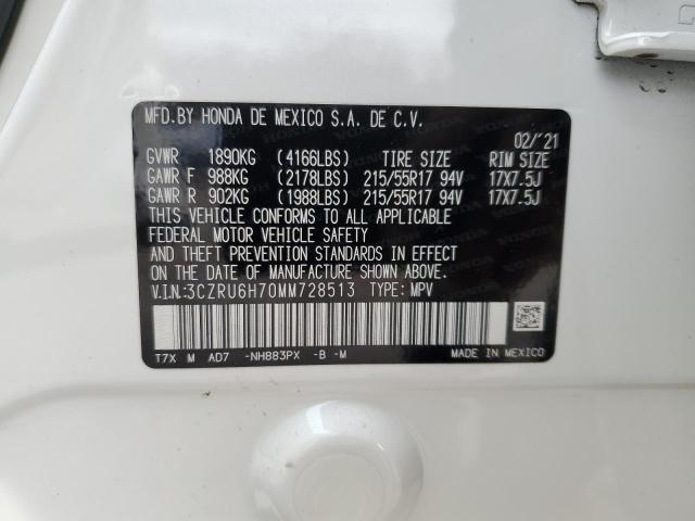 3CZRU6H70MM728513 Honda Hr-v Exl