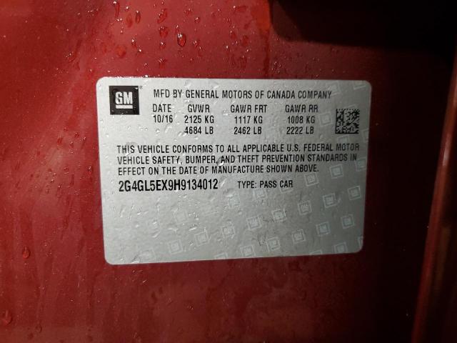 2G4GL5EX9H9134012 Buick Regal Sport Touring