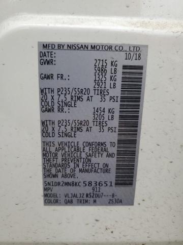 5N1DR2MN8KC583651 Nissan Pathfinder S