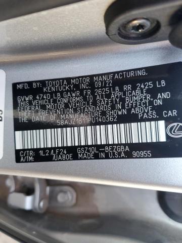 Auction sale of the 2023 Lexus Es 350 F-sport Handling , vin: 58AJZ1B11PU140362, lot number: 181859823