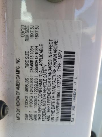 5J6RW1H89LL013736 Honda CR-V EXL