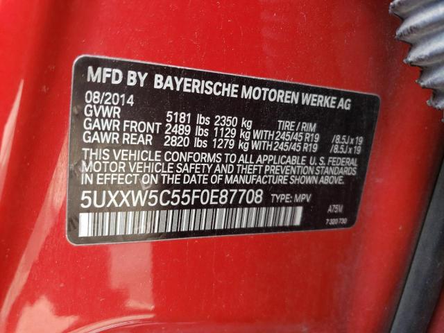 5UXXW5C55F0E87708 BMW X4 Xdrive35i