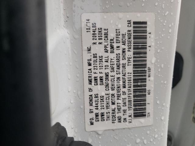 19UUB1F51FA006012 Acura TLX TECH