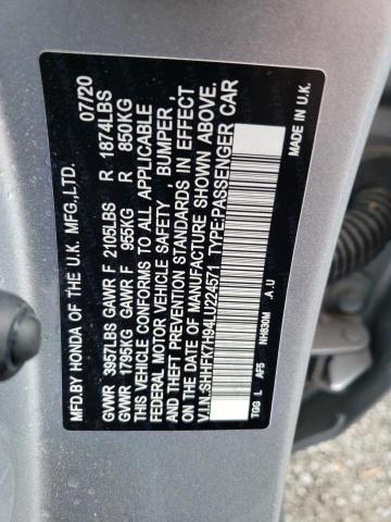 SHHFK7H94LU224571 Honda Civic Sport Touring