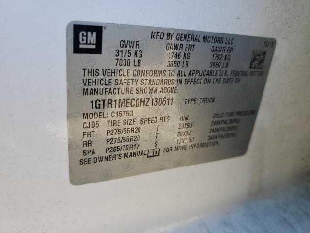 1GTR1MEC0HZ130611 GMC Sierra C1500 Sle
