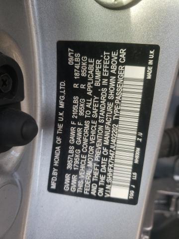 SHHFK7H47JU402202 Honda Civic Sport