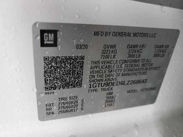 1GTU9DED6LZ268643 GMC Sierra K1500 Slt