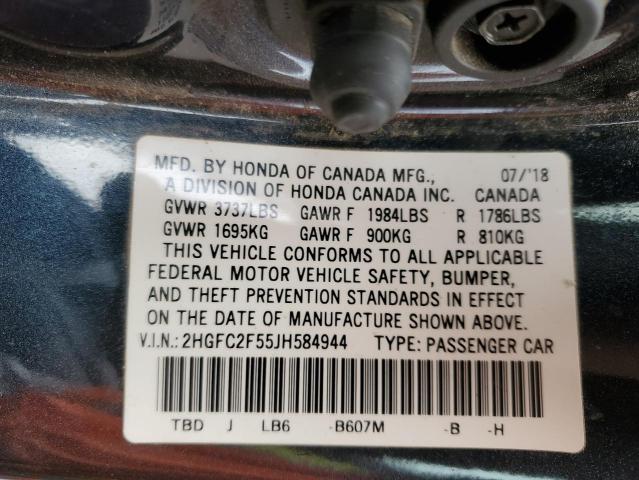 2HGFC2F55JH584944 Honda Civic Lx