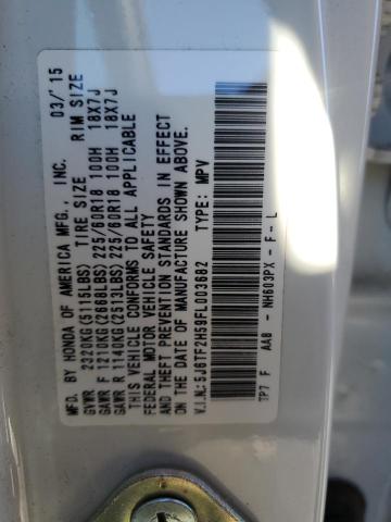 5J6TF2H59FL003682 Honda Crosstour Exl