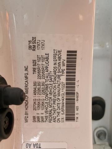 5J6RM4H4XGL110227 Honda CR-V SE