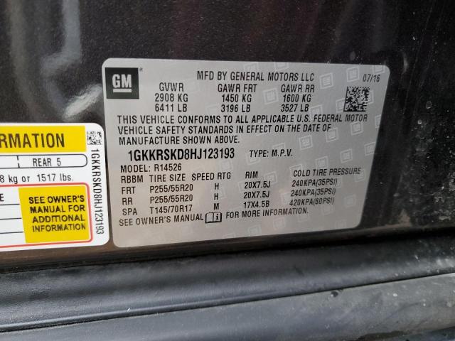 1GKKRSKD8HJ123193 GMC Acadia Limited Slt-2