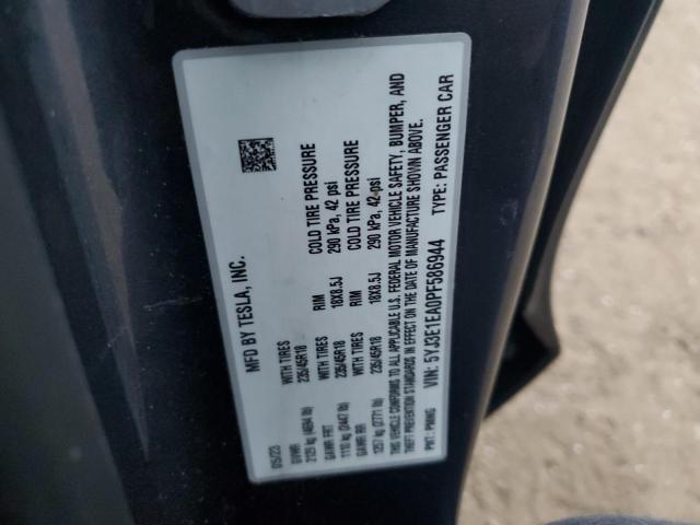 5YJ3E1EA0PF586944 Tesla MODEL 3