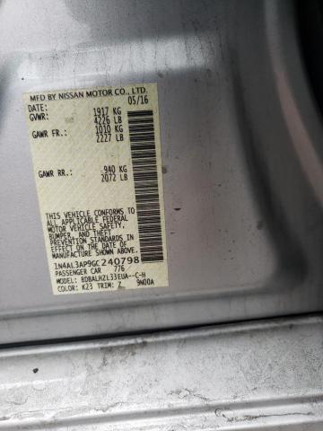 1N4AL3AP9GC240798 Nissan ALTIMA 2.5
