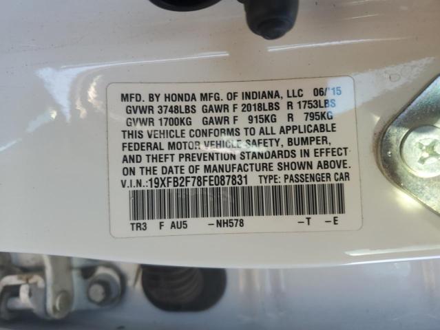 19XFB2F78FE087831 Honda CIVIC SE