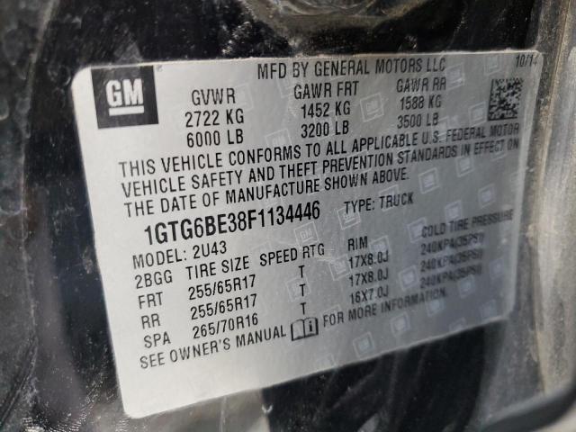 1GTG6BE38F1134446 GMC CANYON SLE