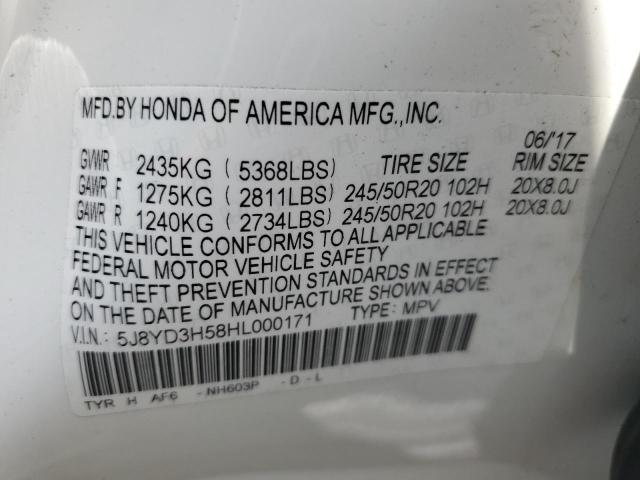 5J8YD3H58HL000171 Acura Mdx Technology