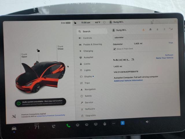 5YJ3E1EA0PF686476 Tesla MODEL 3