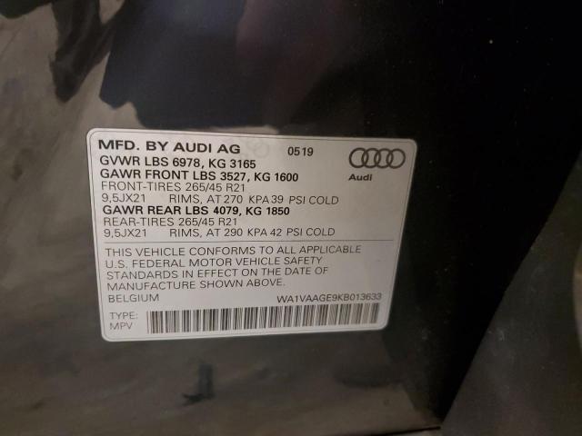 WA1VAAGE9KB013633 Audi E-tron Prestige