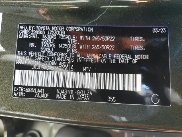 JTJLBACX5P4025515 Lexus Lx 600 Ultra Luxury
