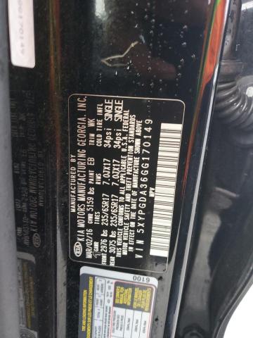 5XYPGDA36GG170149 KIA SORENTO LX