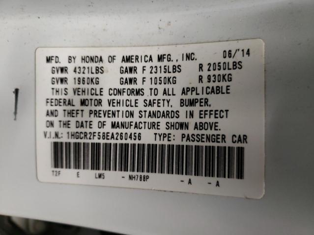 1HGCR2F58EA260456 Honda Accord Sport