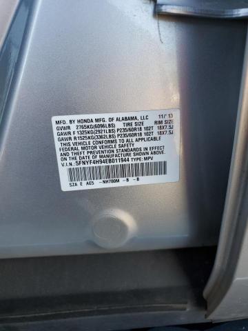 5FNYF4H94EB011944 Honda Pilot Touring