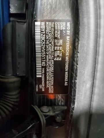 WBY1Z8C52HV551740 BMW I3 REX