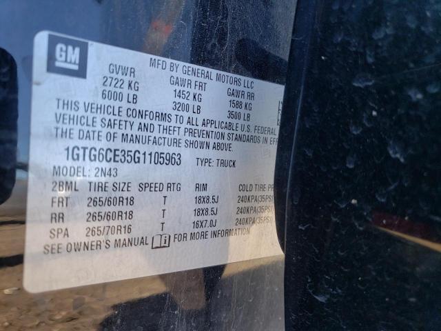1GTG6CE35G1105963 GMC CANYON SLE